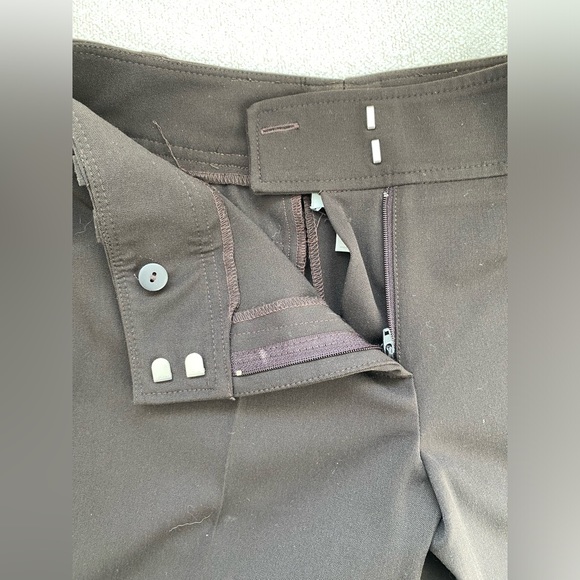 Ann Taylor Loft Brown-Straight Wide Leg Trousers-“Ann”-Size 4. Sewn in pockets. - Picture 5 of 7